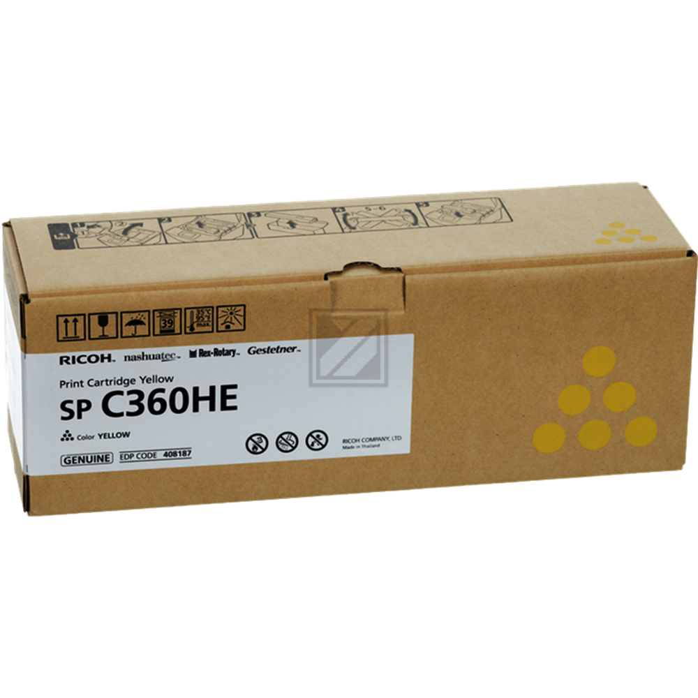 408187 // SPC360HE / original RICOH Toner gelb / 408187 / 5000 S.