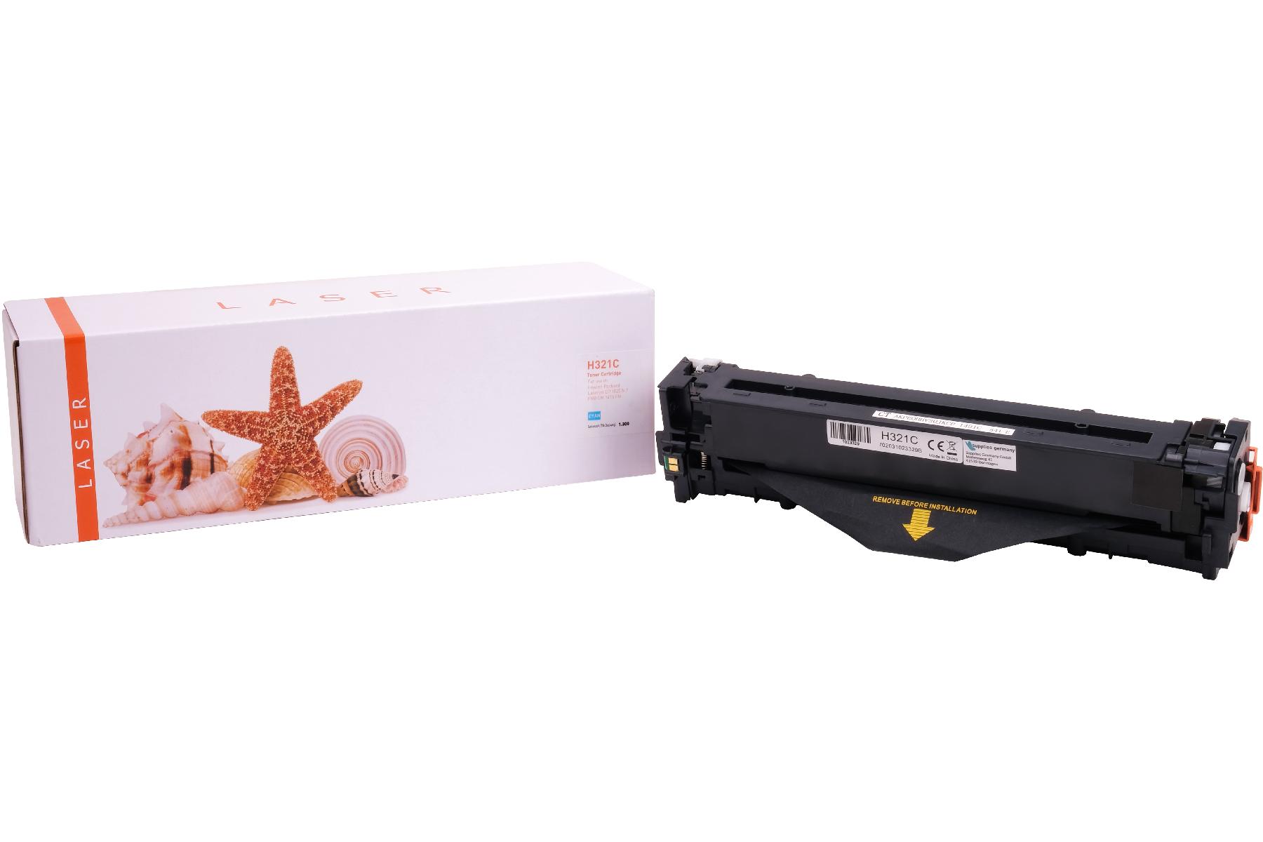 Alternativ Toner Cyan für HP / CE321A / 128A / 1.300 Seiten