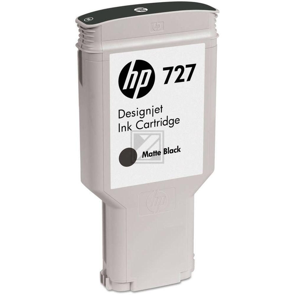 C1Q12A // 727 / schwarz / original HP Tintenpatrone schwarz matt / C1Q12A / 300.00 ml