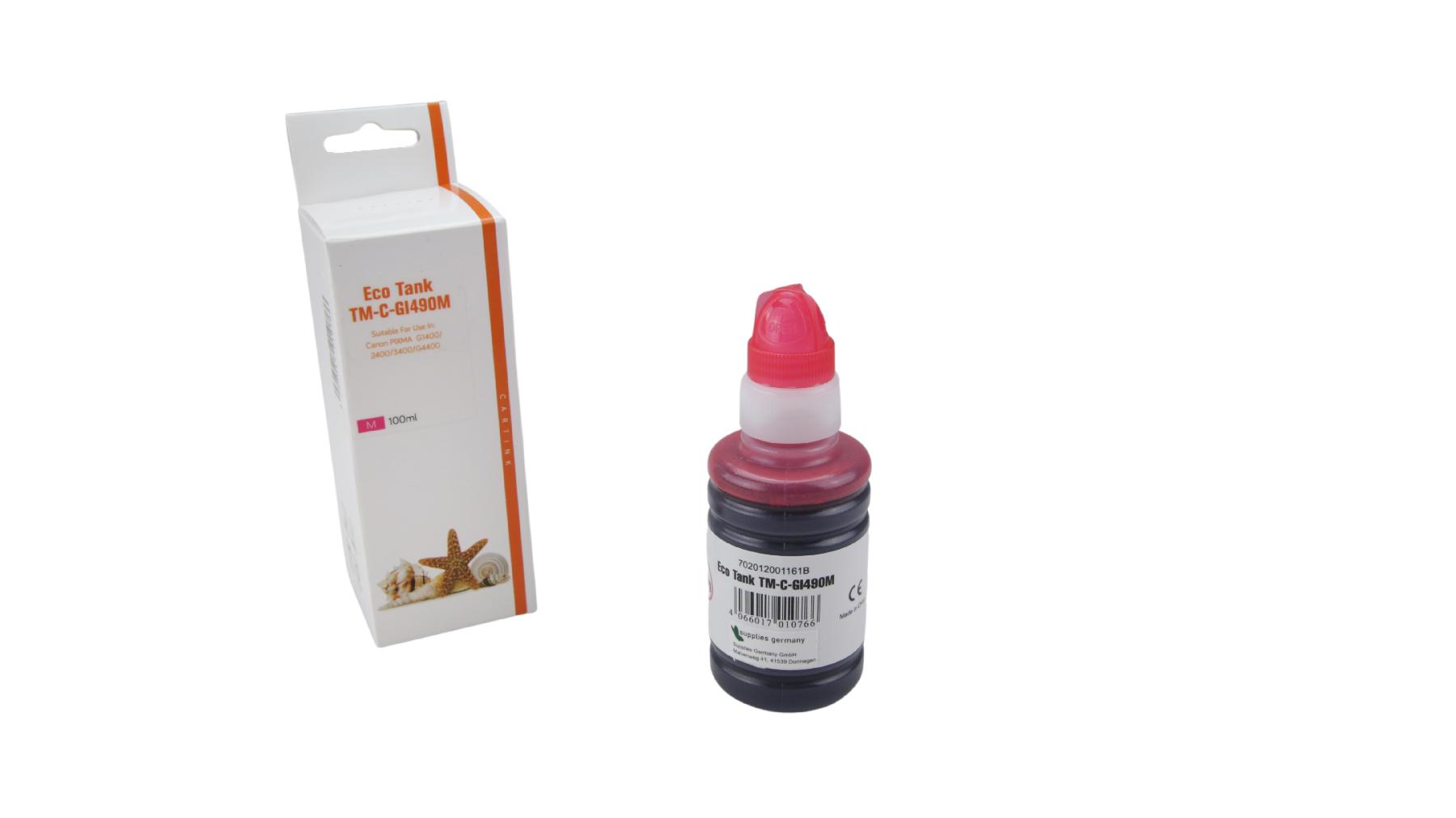 Alternativ GI490M Eco Tank Nachfüllflasche Magenta für Canon / GI490M / 100ml