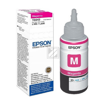 C13T66434A // T6643 / magenta / original EPSON Tintenflasche magenta / C13T66434A / 6500 S. / 70.00 ml
