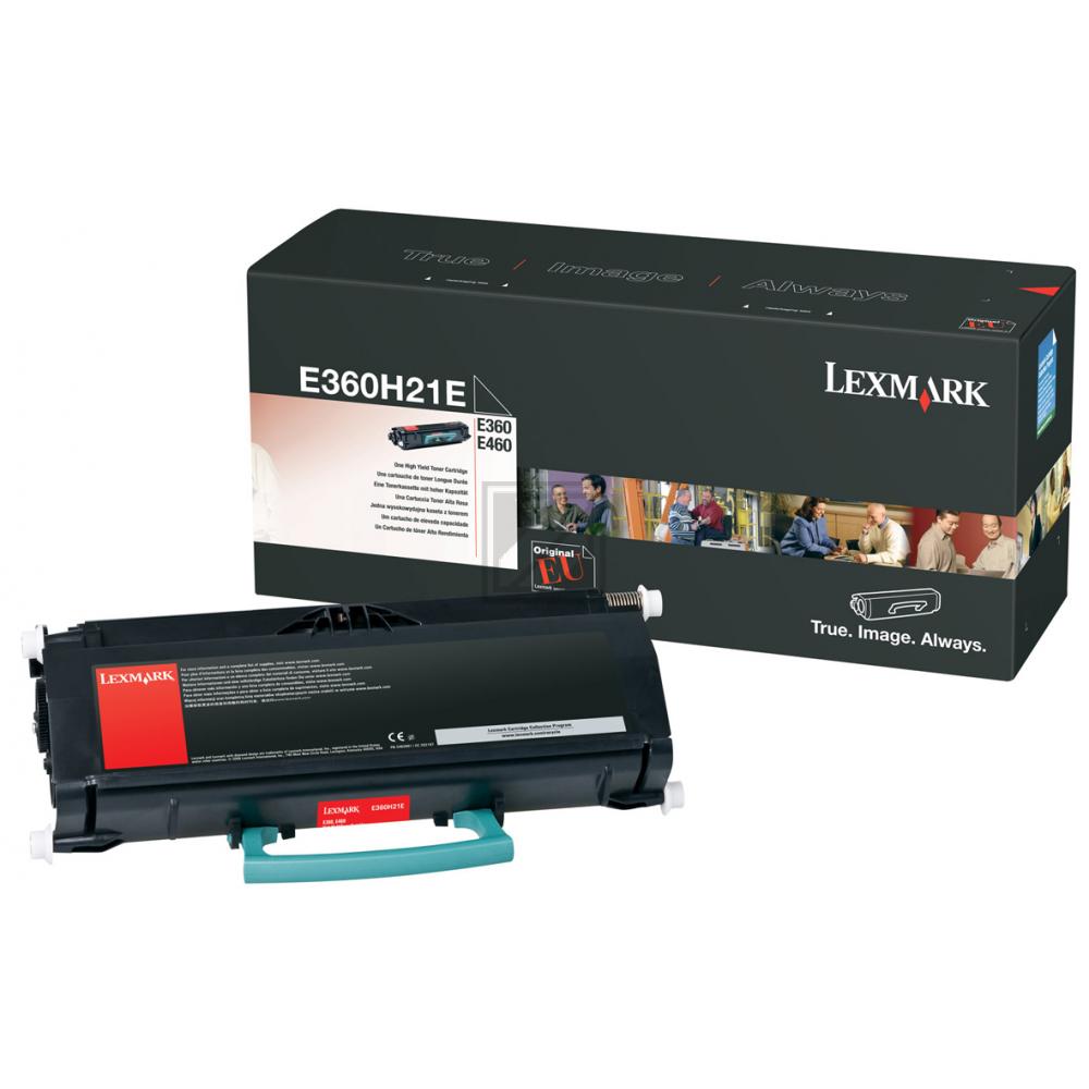 E360H21E / schwarz / original LEXMARK Toner schwarz / E360H21E / 9000 S.