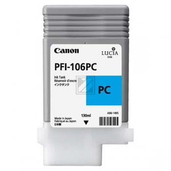 6625B001 // PFI106PC / cyan / original CANON Tintenpatrone cyan hell / 6625B001 / 130.00 ml
