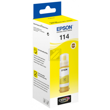 C13T07B440 // 114 / gelb / original EPSON Tintenflasche gelb / C13T07B440 / 6700 S. / 70.00 ml