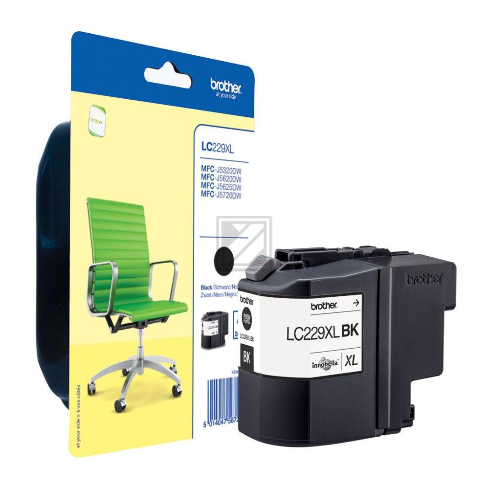 LC229XLBKBP / schwarz / original Brother Tintenpat / LC229XLBKBP / 2400 S. / 9.00 ml