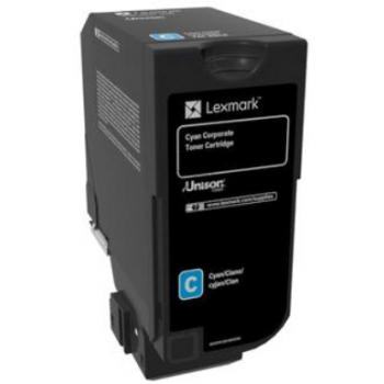 74C20CE / cyan / original Lexmark Toner cyan / 74C20CE / 3000 S.