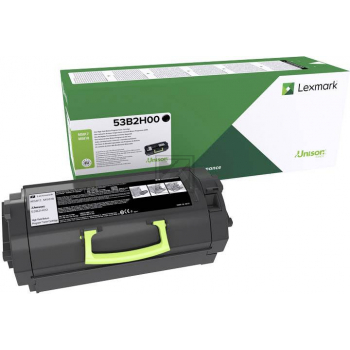 53B2H00 / schwarz / original LEXMARK Toner schwarz / 53B2H00 / 25000 S.