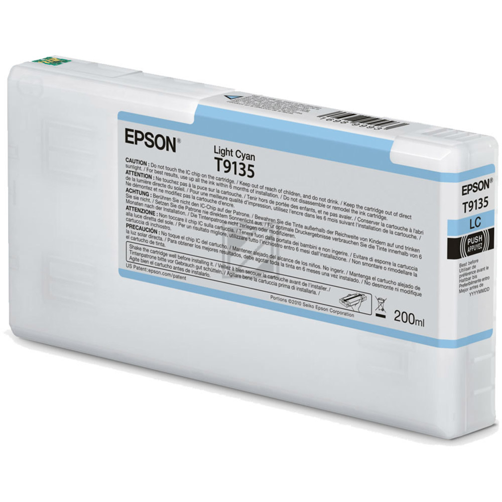 C13T913500 // T9135 / original EPSON Tintenpatrone cyan hell / C13T913500 / 200.00 ml