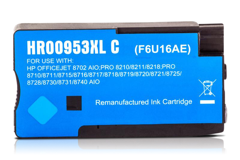 REF953XLC Refill Tinte Cyan für HP / F6U16AE / 26ml