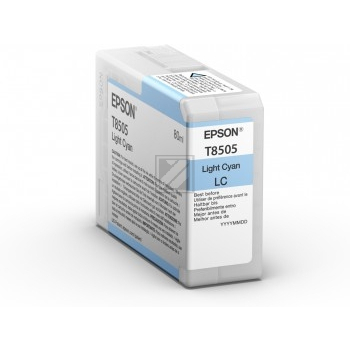 C13T850500 // T8505 / cyan / original EPSON Tintenpatrone cyan hell / C13T850500 / 80.00 ml