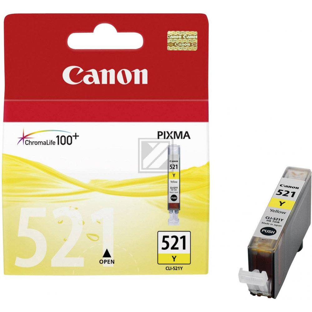 2936B001 // CLI521Y / gelb / original CANON Tintenpatrone gelb / 2936B001 / 477 S. / 9.00 ml