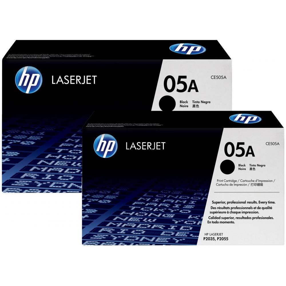 DOPPELPACK // CE505D // Black // original // Toner / CE505D / 2.300 Seiten