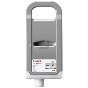 6691B001 // PFI706PGY / schwarz / original CANON Tintenpatrone grau / 6691B001 / 700.00 ml