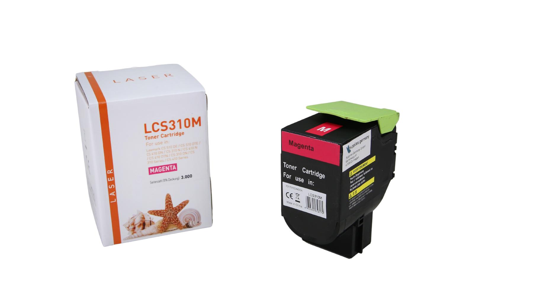 Alternativ Toner Magenta für Lexmark / 70C2HM0 / 3.000 Seiten