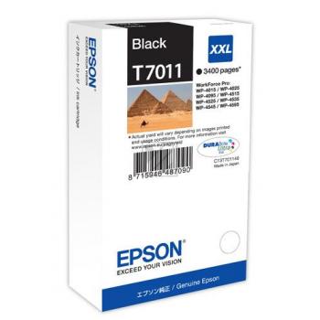 C13T70114010 // T7011 / schwarz / original EPSON Tintenpatrone schwarz / C13T70114010 / 3400 S. / 63.20 ml