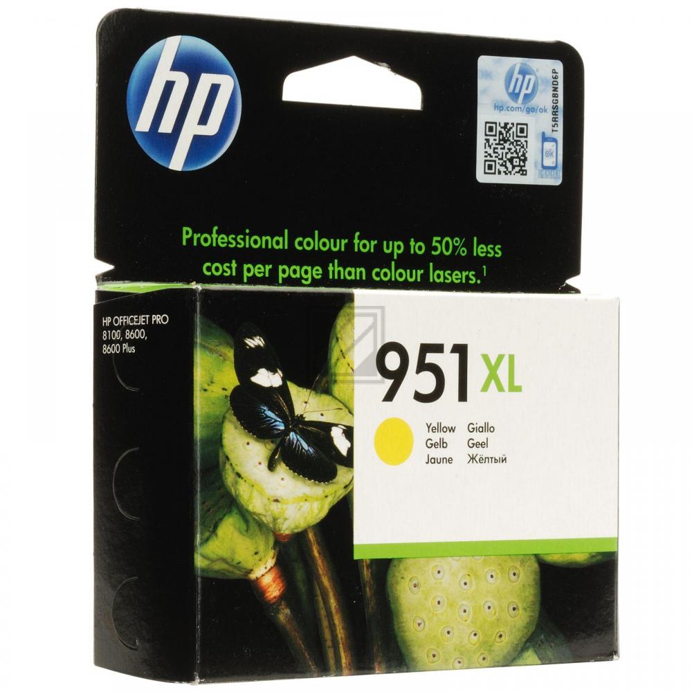 CN048AE // 951XL / gelb / original HP Tintenpatrone gelb / CN048AE / 1500 S. / 17.00 ml