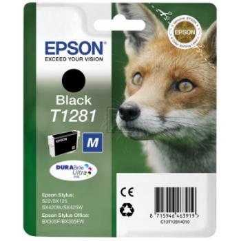 C13T12814012 // T1281 / schwarz / original EPSON Tintenpatrone schwarz / C13T12814012 / 170 S. / 5.90 ml