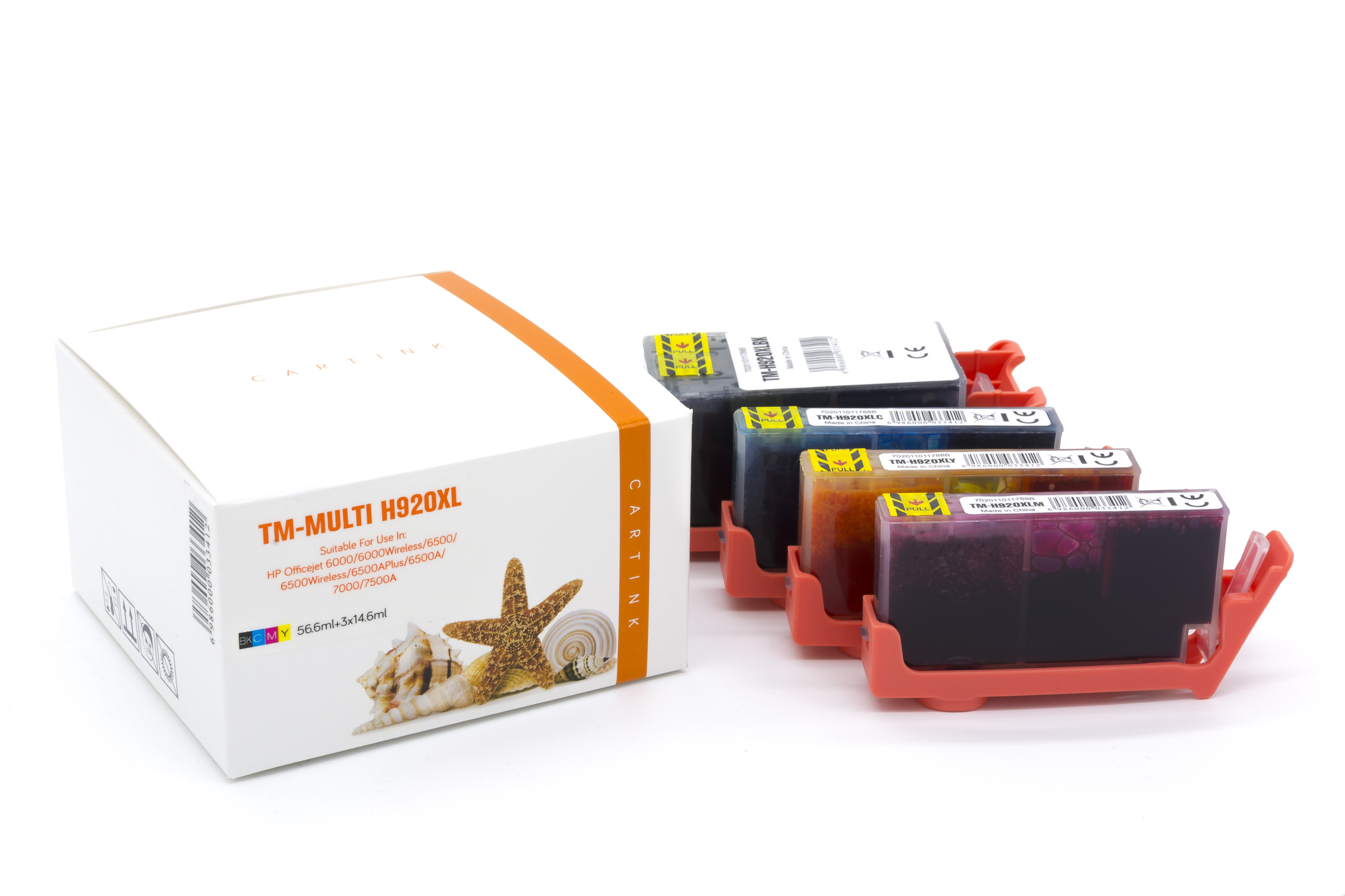 Alternativ Tinte für HP / C2N92AE / BK56,6ml / C,M,Y14,6ml