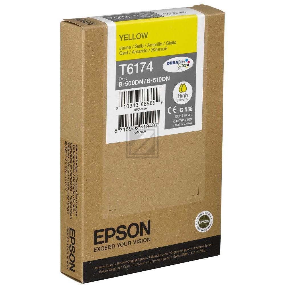 C13T617400 // T6174 / gelb / original EPSON Tintenpatrone gelb / C13T617400 / 7000 S. / 100.00 ml