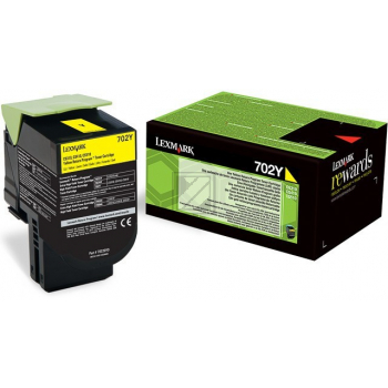 70C20YE // 702Y / gelb / original Lexmark Toner ge / 70C20YE / 1000 S.