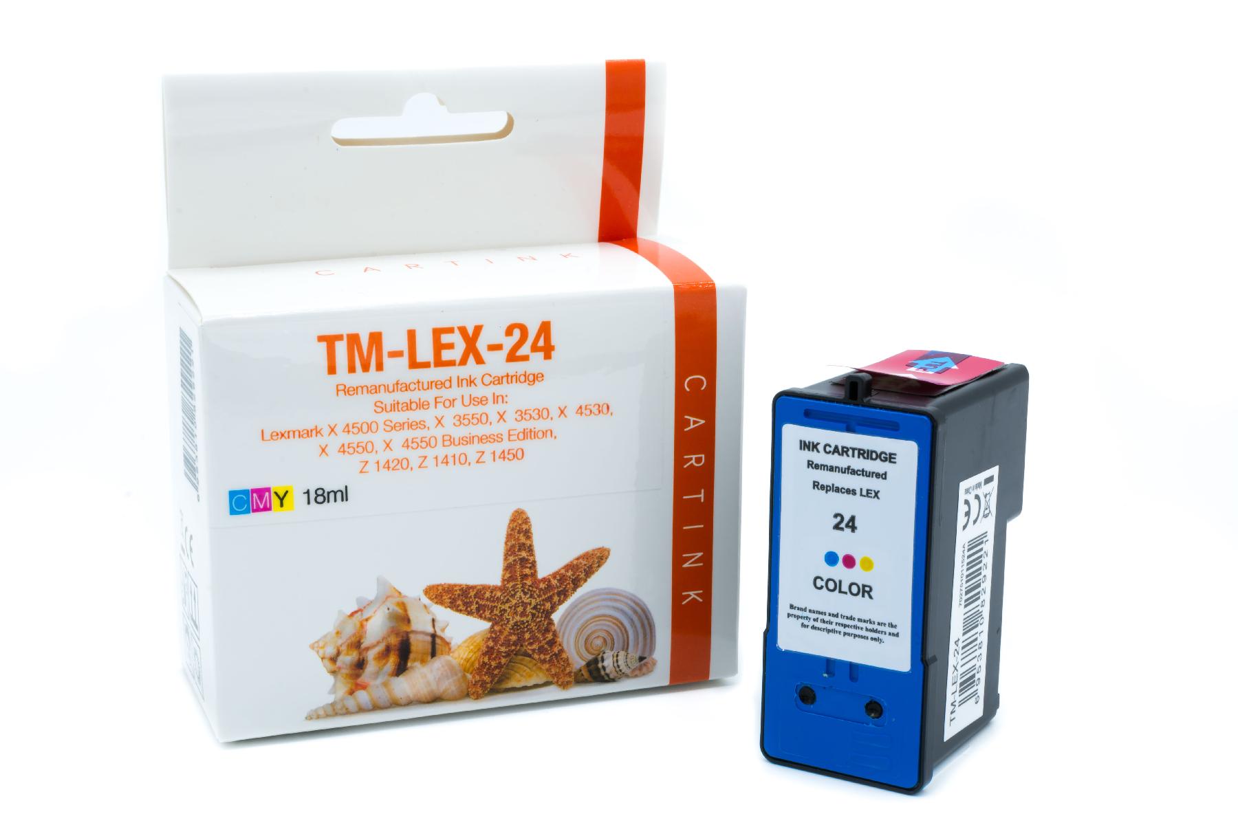 REFLEX24 Refill Tinte Color für Lexmark / 18C1524E / 18ml