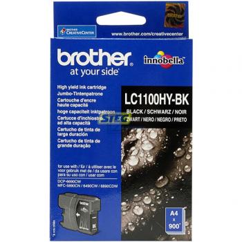 LC1100HYBK / schwarz / original BROTHER Tintenpatrone schwarz / LC1100HYBK / 900 S. / 19.00 ml
