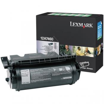 12A7460 / schwarz / original LEXMARK Toner schwarz / 12A7460 / 5000 S.