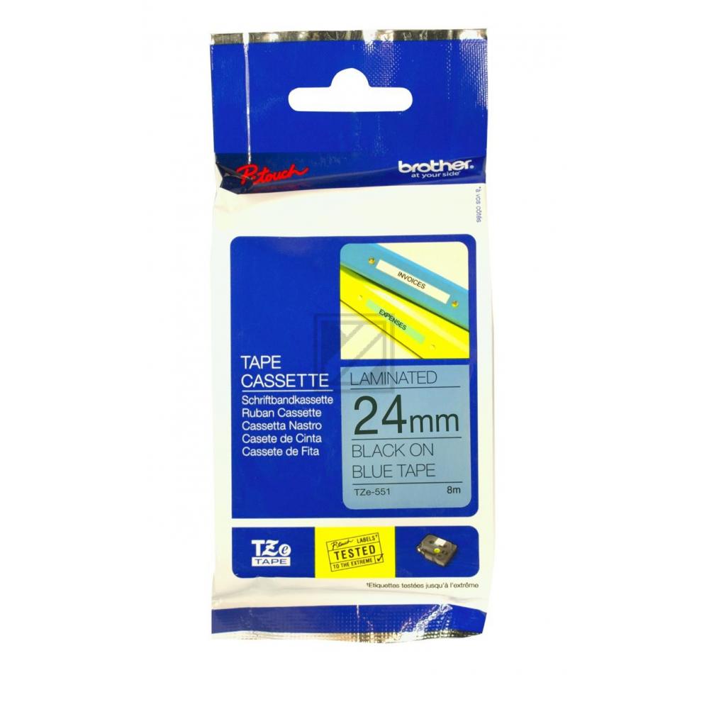 TZE551 / schwarz / original BROTHER PTouch Farbband / TZE551