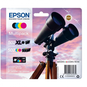 C13T02W94010 // 502XL502 / schwarz / original EPSON Tintenpatrone MultiPack / C13T02W94010