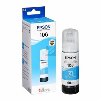 C13T00R240 // 106 / cyan / original EPSON Tintenflasche cyan / C13T00R240 / 5000 S. / 70.00 ml
