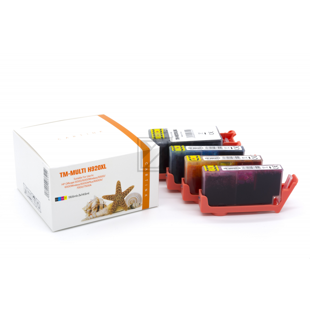 Alternativ Tinte für HP / C2N92AE / BK56,6ml / C,M,Y14,6ml