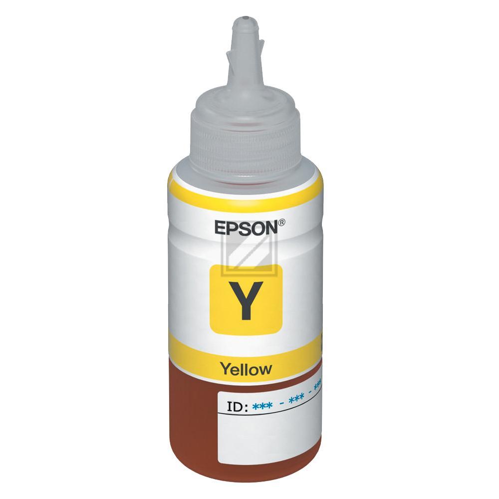 C13T664440 // 664 / gelb / original EPSON Tintenflasche gelb / C13T664440 / 70.00 ml