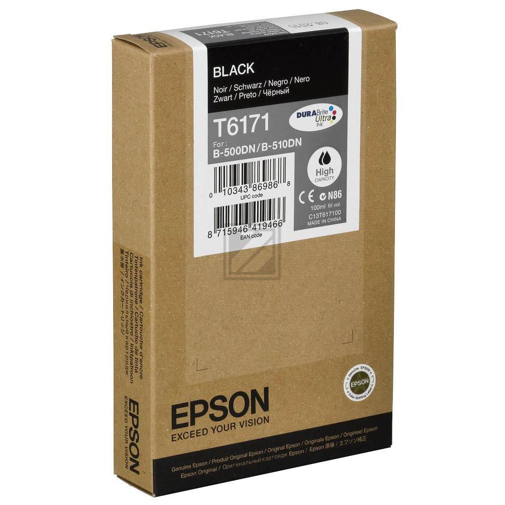 C13T617100 // T6171 / schwarz / original EPSON Tintenpatrone schwarz / C13T617100 / 4000 S. / 100.00 ml