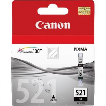 2933B001 // CLI521BK / schwarz / original CANON Tintenpatrone schwarz / 2933B001 / 1250 S. / 9.00 ml