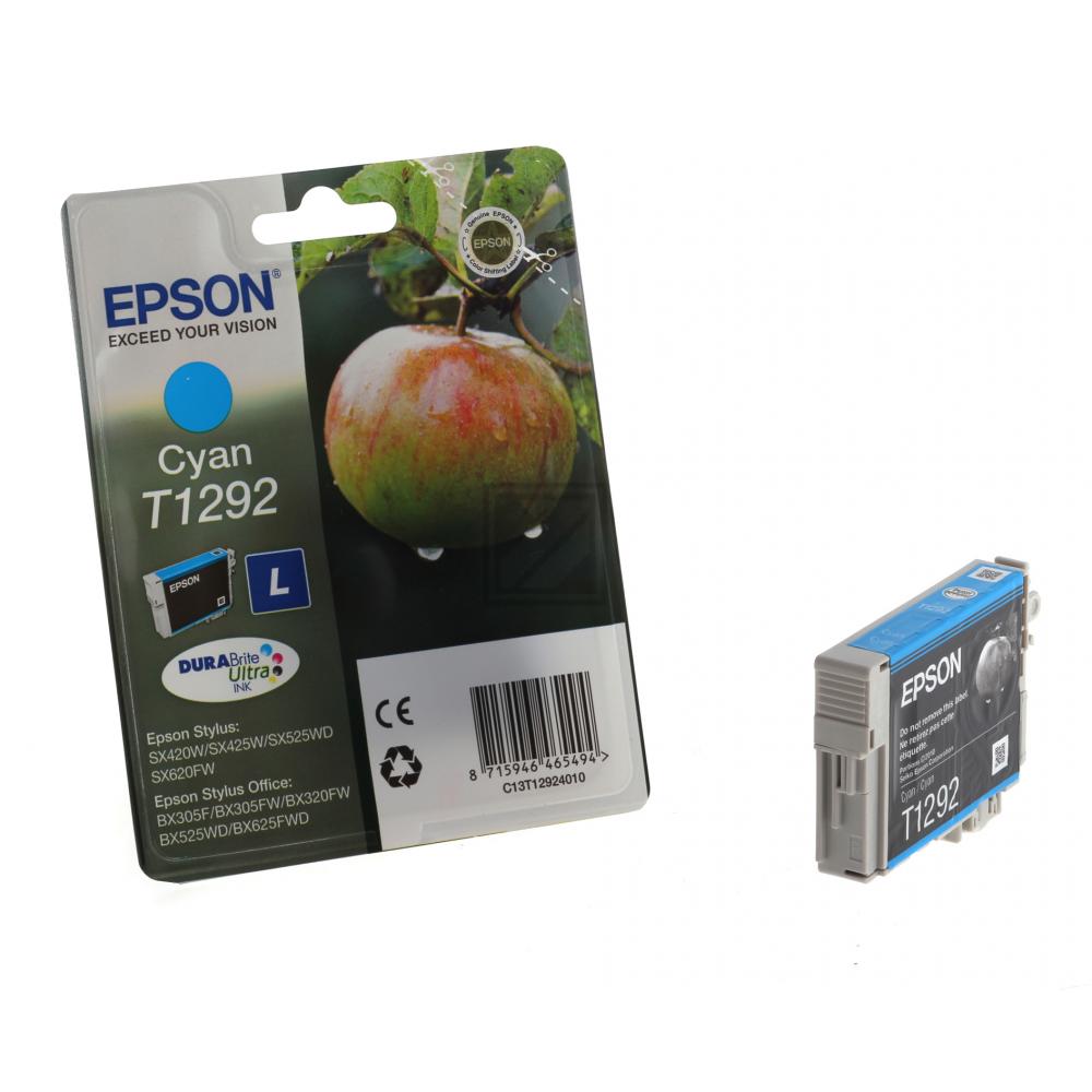 C13T12924012 // T1292 / cyan / original EPSON Tintenpatrone cyan / C13T12924012 / 460 S. / 7.00 ml