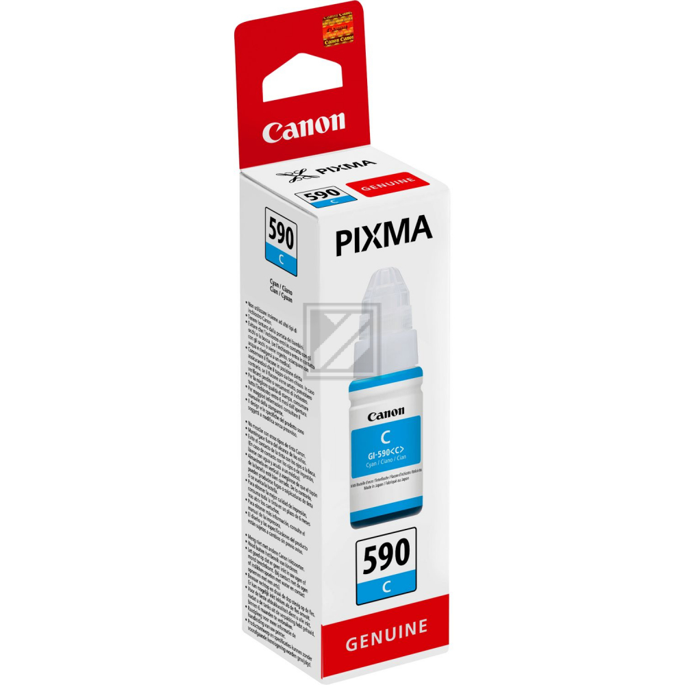 1604C001 // GI590C / cyan / original CANON Tintenflasche cyan / 1604C001 / 7000 S. / 70.00 ml