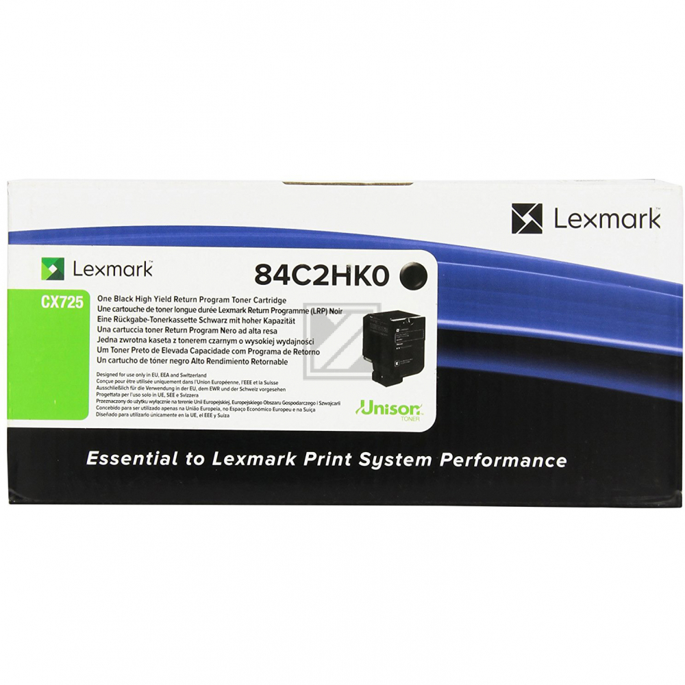 84C2HK0 / schwarz / original LEXMARK Toner schwarz / 84C2HK0 / 25000 S.