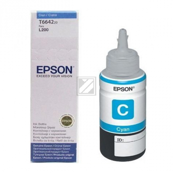 C13T66424A // T6642 / cyan / original EPSON Tintenflasche cyan / C13T66424A / 6500 S. / 70.00 ml