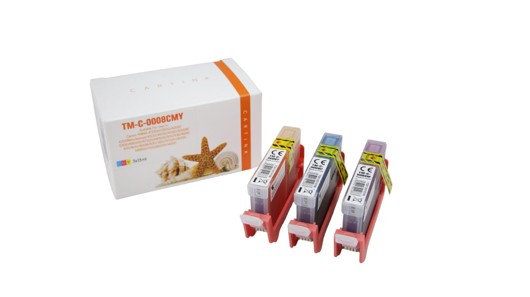 Alternativ Tinte für Canon / 0621B029 / C,M,Y13ml / mit Chip