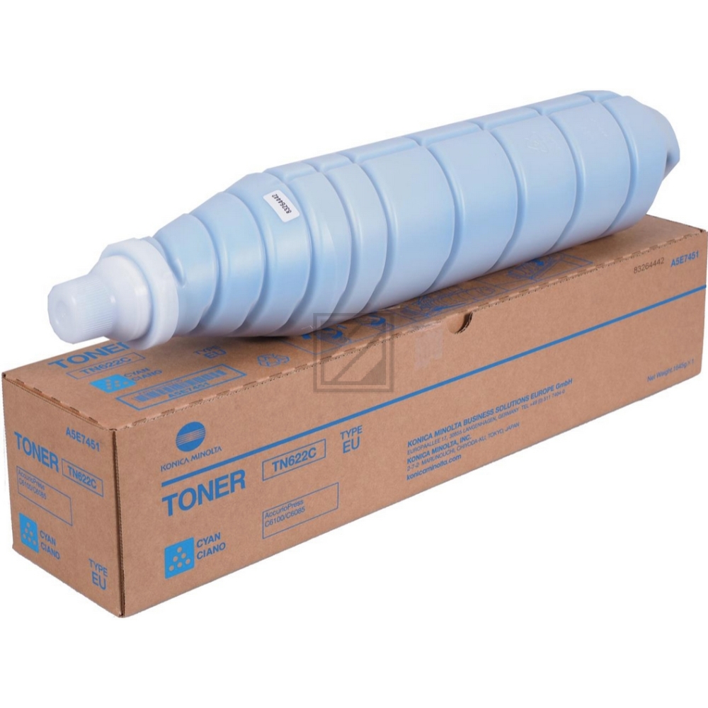 A5E7451 // TN622C / original KONICAMIN Toner cyan / A5E7451 / 95000 S.