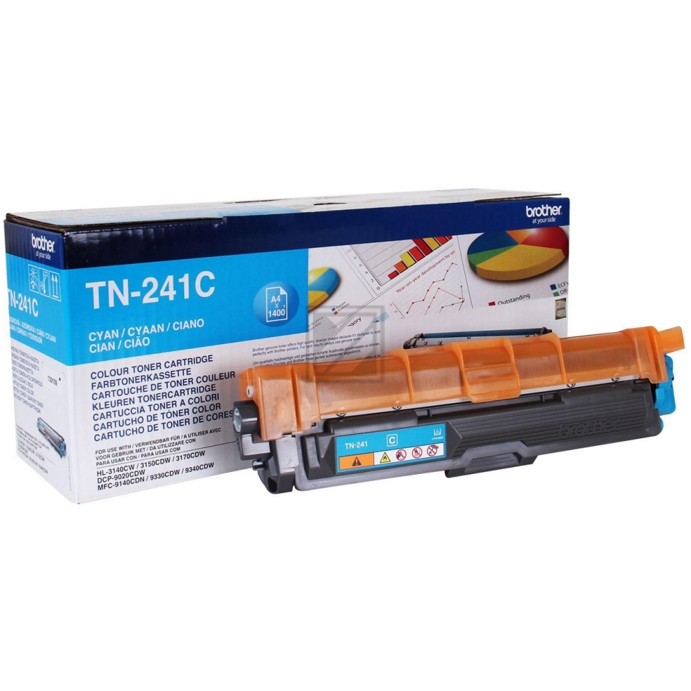 TN241C / cyan / original BROTHER Toner cyan / TN241C / 1400 S.