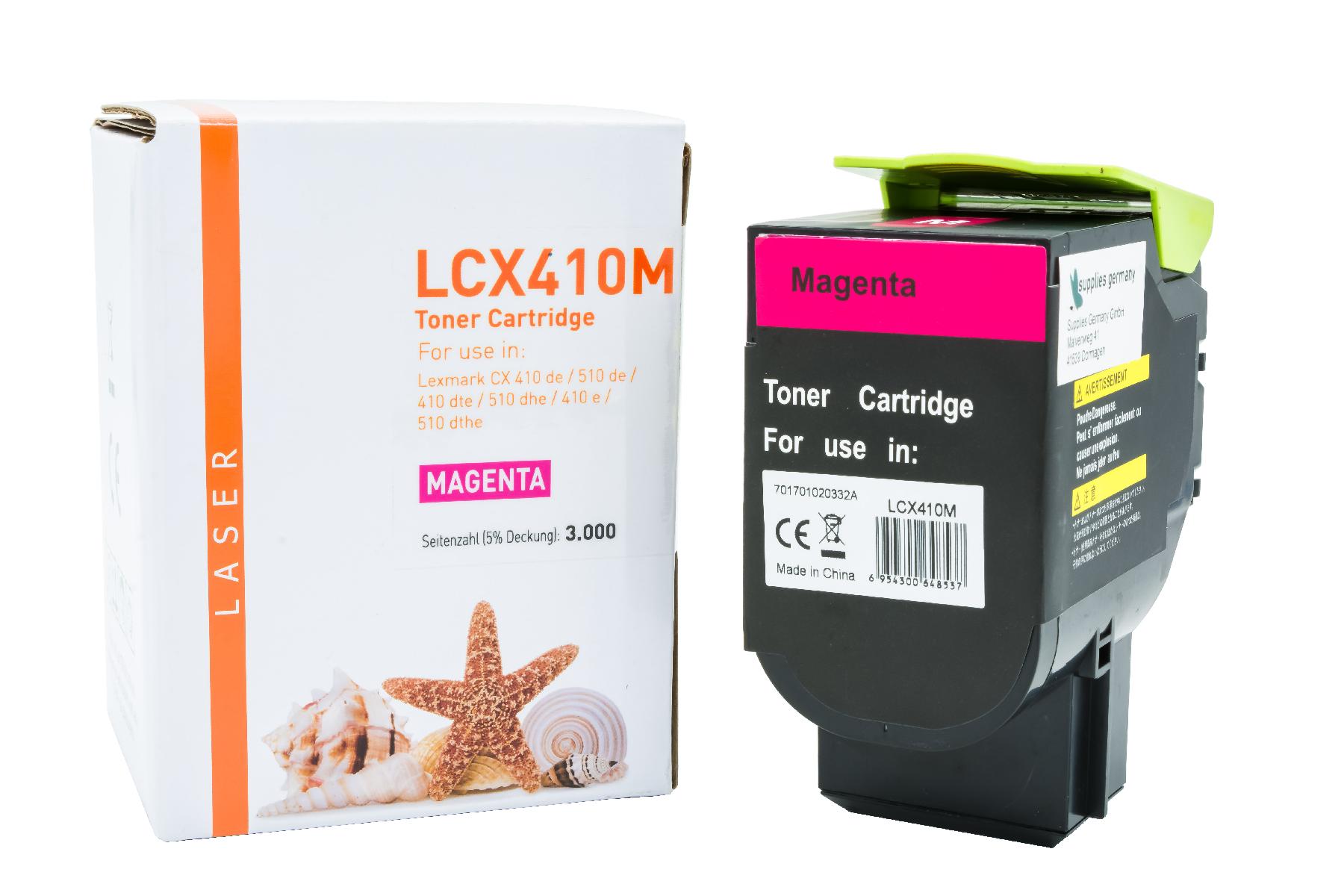 Alternativ Toner Magenta für Lexmark / 80C2HM0 / 3.000 Seiten